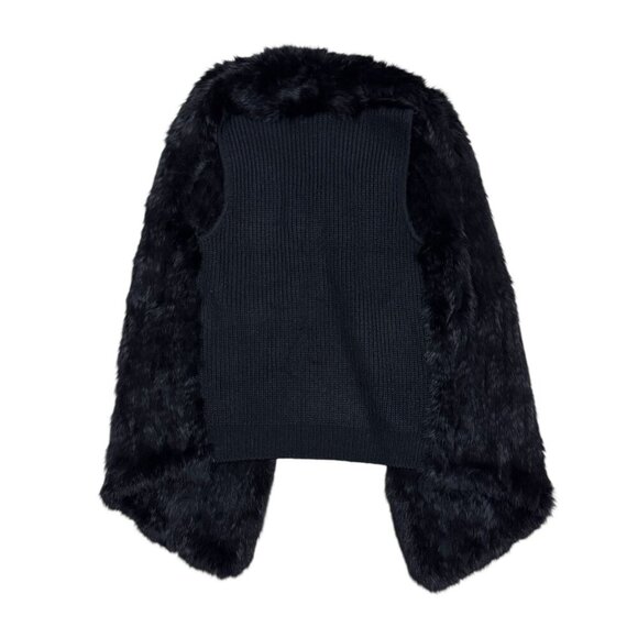Premise 100% RABBIT FUR Luxury Designer SOFT Sleeveless Knit Vest Womens Small - Picture 4 of 5